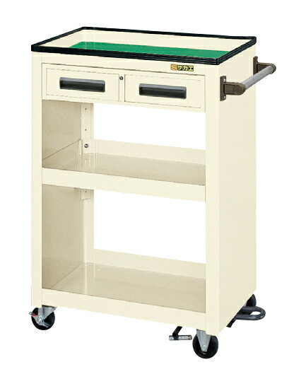 【11/25はP3倍】【直送】サカエ(SAKAE) パネルワゴンフットブレーキ付(ゴム車・天板皿型) PMW-4CBRI ツ..