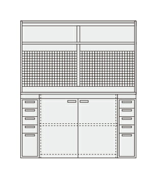【2/1はP3倍! 400円クーポン】【直送】【代引不可】サカエ(SAKAE) ピットイン PN-H84PW