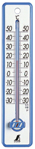 【6/1最大P5倍・400円クーポン】シンワ測定 温度計 プラスチック製 20cm ブルー 48351