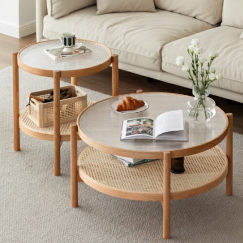 センターテーブル ローテーブル ハイタイプ セット ロータイプ ブラウン ツインサイドテーブル ツインテーブル ツインテーブルセット 可愛い センターテーブル おしゃれ シンプル ソファテーブル 高級感 木製 天然木 オーク材 無垢材 yeswood