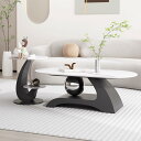 ネストテーブル ローテーブル 2個セット 単品 楕円形 幅100cm 2段 センターテーブル セラミックテーブル 大理石風 リビング コンパクト 省スペース 幅...