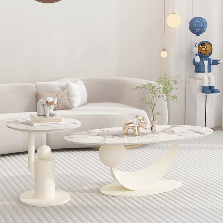 センターテーブル ローテーブル ネストテーブル 単品 2個セット 楕円形 幅120cm セラミック 幅100cm 円型 丸テーブル 大理石柄 50cm ソファテ...