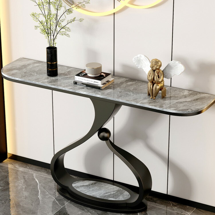 コンソールテーブル 玄関 スリム 幅100cm 玄関テーブル 大理石 幅120cm カウンターテーブル 収納ラック おしゃれ モダン オープンラック 玄関収納 ...