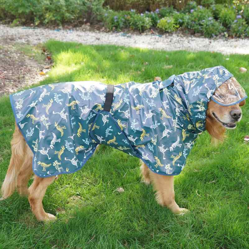 犬用レインコート 大型犬 レインポンチョ カッパ 散歩用 雨具 ペット服 撥水 防水 着脱簡単 腹部保護 快適 通気性 高品質 耐久性 反射材付き 雨対策 梅雨対策 大型犬用 犬の服 ウェア お出かけ 散歩用 防水素材 軽量 着心地抜群 汚れ防止 雨の日
