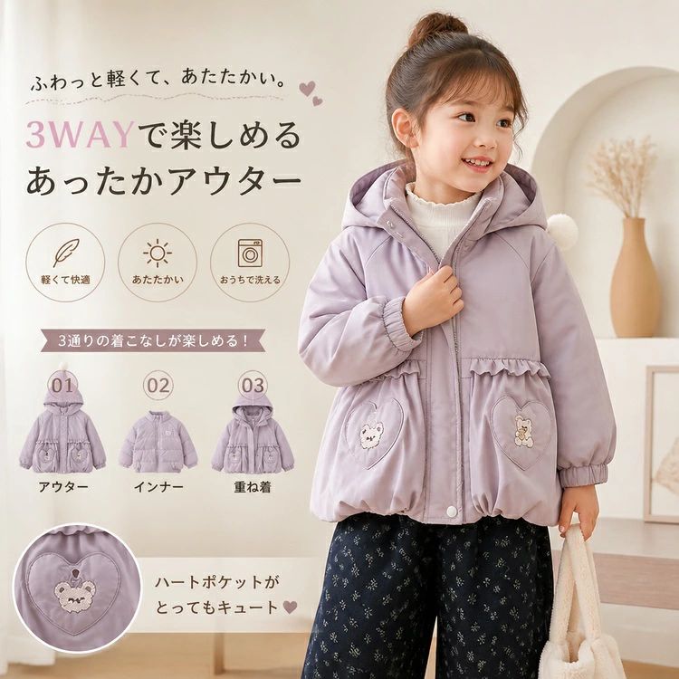 トレンチコートキッズアウターウィン...