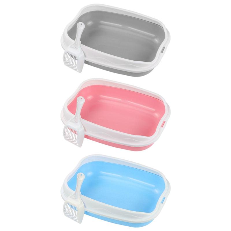 【高品質素材】当社の猫用トイレは高級PP素材で作られており、表面は丸くて滑らかで、安定していて耐久性があり、長期間使用できます。厚くてしっかりした底、滑り止め、転がり防止。【飛び散り防止】斬新な半密閉式ペットトイレはポットが深くなるように設計されており、猫が部屋の周りに便器からトイレを投げるのを効果的に防ぎます。【特徴】大容量のオープントップ猫砂トレイは、空気を新鮮にし、トイレの不快な臭いを追い払います。5斤以内の猫に適しています。【お手入れ簡単】持ちやすい子猫用トイレパン。二重層の取り外し可能なデザインと滑らかなシャーシにより、掃除や取り付けが簡単で、便利で実用的です。【ペットトイレの寸法】猫砂トイレのサイズは39cmx31cmx10cm/15.35インチx12.20インチx3.94インチで、屋内の猫、犬、ウサギなどに適しています。猫砂シャベルが装備されており、猫砂シャベルには吊り下げ穴があり、保管が簡単です。そしてスペースを節約する説明:仕様:材質：PPサイズチャート:39センチメートルx31センチメートルx10センチメートル/15.35インチx12.20インチx3.94インチパッケージに含まれるもの:猫用トイレトレイ1個猫砂シャベル 1個手動測定やモニターの違いにより、若干の誤差が生じる場合がありますのでご了承ください。ご購入前のご案内● サイズについて：スタッフ間で測り方を統一していますが、実寸に1〜3cmの誤差がある場合がありますのでご了承ください。● 商品の色は、撮影時の光やモニターによって異なる場合がありますのでご注意ください。● 生地特性により匂いが感じられることがありますが、数日で気にならなくなります。▼出荷前には全て検品を行っておりますが、万が一商品に不具合があった場合は、お問い合わせフォームよりご連絡くださいますようお願い申し上げます。営業日に対応いたしますのでご安心ください。