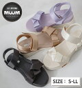 【SALE 30%OFF】【公式】MUUM リボンベルトスポーツサンダル サンダル 厚底 スポーティー 春夏 ムーム レディース リボン サテン muum 27...