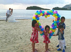 ハワイ・グアム・沖縄挙式、結婚式用キッズムームー(子供用ワンピース)スカイブルーレンタル料一律サイズ90cm100cm110cm120cm130cm140cm150cm