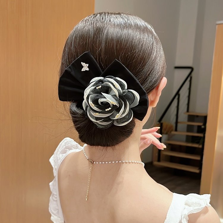 お団子ドーナツ ヘアアレンジ 簡単 お団子ヘア シュシュ おだんご ワイヤー 髪飾り まとめ髪 ヘアアク..