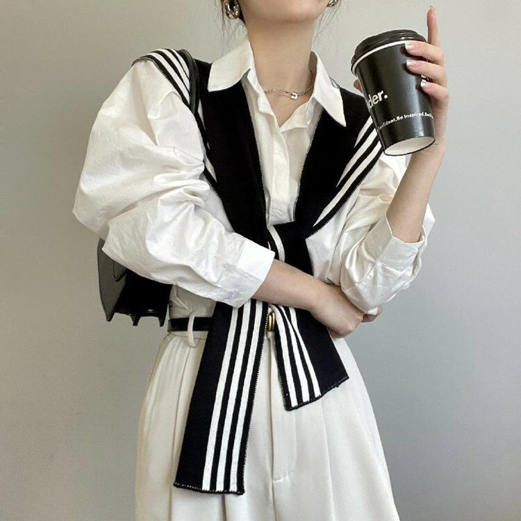 Rakuten - つけ襟 付け襟 レディース 女性 ニット ストール 肩掛け 重ね着風 レイヤード風 セーラー風 暖かい おしゃれ かわいい