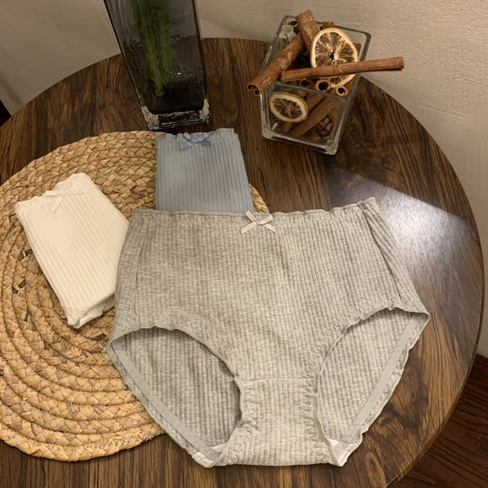 送料無料 3枚セットでお得♪ショーツ 3色3枚セット 福袋 ハイウエスト ショーツ レディース 下着 ストレスフリー シンプル マタニティ コットン 快適 無地 アンダーウェア スタンダード グレー ブルー ホワイト 綿 2