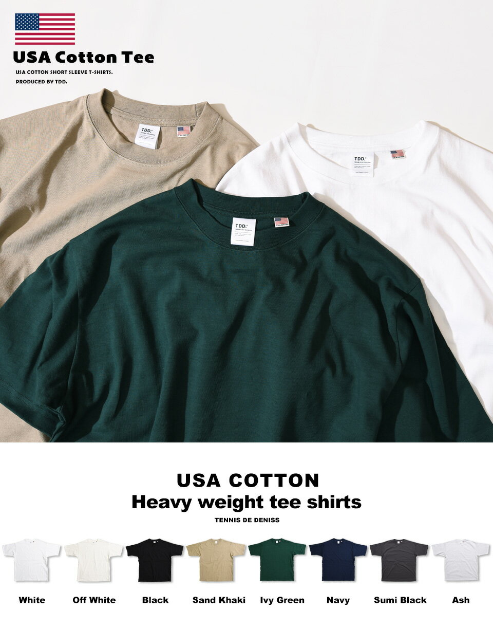 Tシャツ tシャツ メンズ 半袖 ブランド 無地 綿 白 黒 綿100 USAコットン 厚手 透けないtシャツ レディー（2枚目）