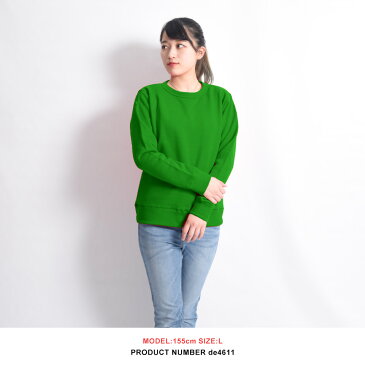 トレーナー 無地 レディース 秋 冬 コットン 全10色 S-L 長袖 | 白 赤 ダンス スウェット おしゃれ 綿100% スポーツ スエット カラー プルオーバー 裏毛 スウエット シンプル スウェットトレーナー ビビッドカラー 厚手 クルーネック トップス 無地トレーナー 秋服 冬服