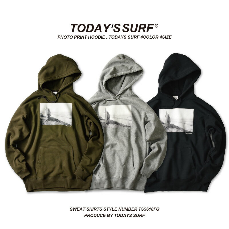 TODAY'S SURF パーカー メンズ ブランド ビッグシルエット 厚手 裏起毛 | レディース スウェット 大きいサイズ プルオーバーパーカー カラー プルオーバー 白フード スウェットパーカー フーディー 黒 ブラック オーバーサイズ 冬服 冬 メンズパーカー ビッグパーカー