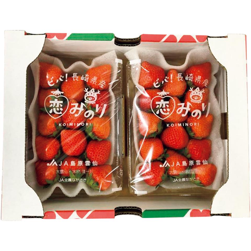 【冬の贈りもの】長崎県産恋みのり苺　2パック（1パック240g以上）