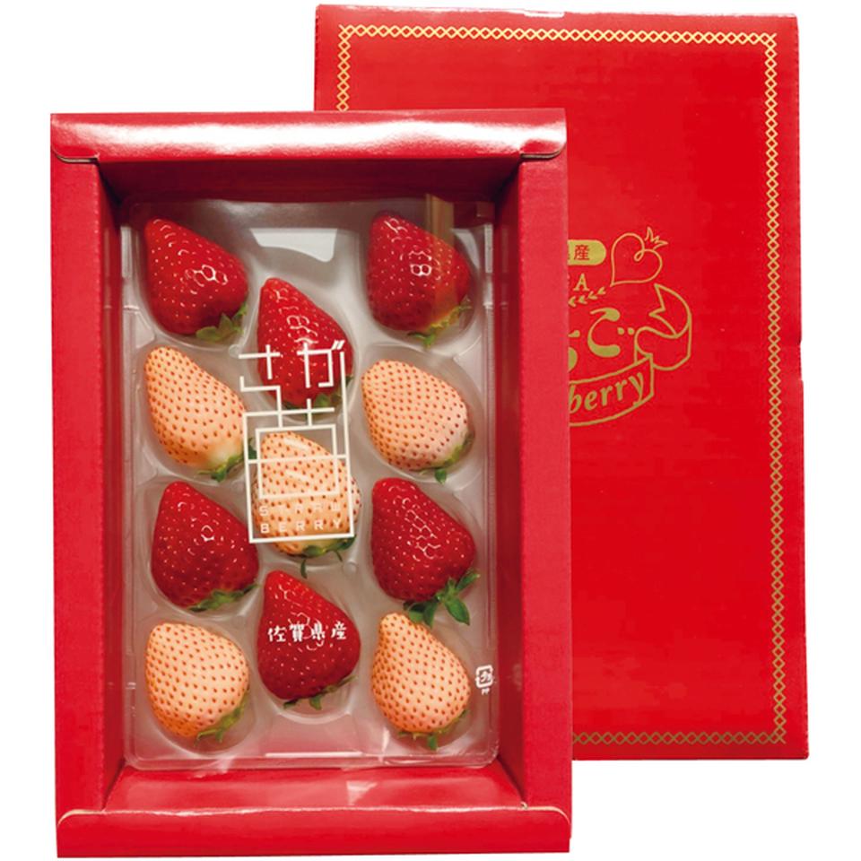 【冬の贈りもの】佐賀県産紅白（淡雪×いちごさん）化粧箱
