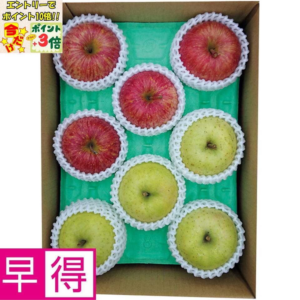 ★ポイント3倍&エントリーで更に+10倍!!★【冬の贈りもの早得】青森県産サンふじりんご・王林A