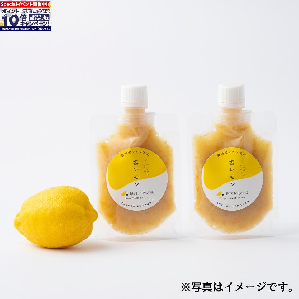 ★エントリーでポイント10倍★【静岡 ワダイコ】【駿河レモン堂】塩漬けレモン 100gパウチ