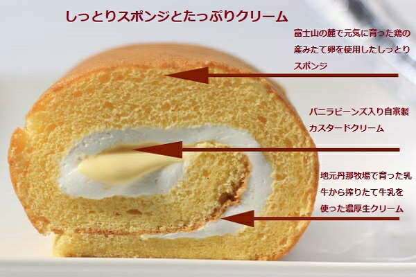 【住吉屋】渚ロール（丹那純生クリーム使用のロールケーキ）のサムネイル