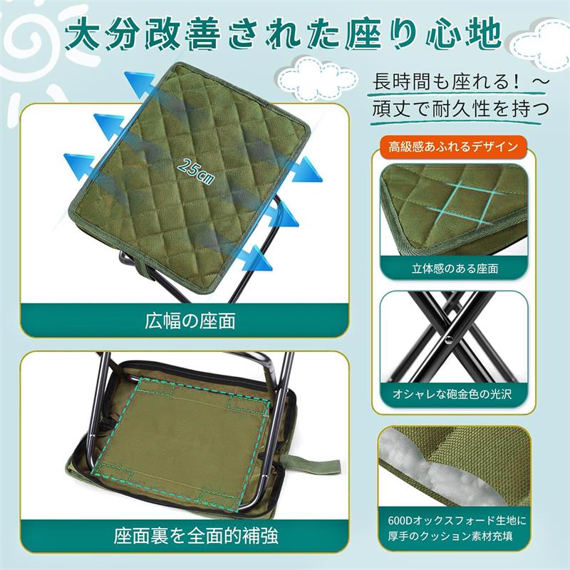 【マラソン限定10%オフクーポン★】どこでも座れる コンパクト 超軽量 アルミ合金 折りたたみチェア 持ち運び 便利 アウトドアチェア 収納ケース一体型 ポケットチェア 携帯椅子 キャンプ 椅子 旅行 ハイキング お釣り フェス 試合観戦 mxcznr-10012127 MXCZNR 楽天市場店 サンプル画像3