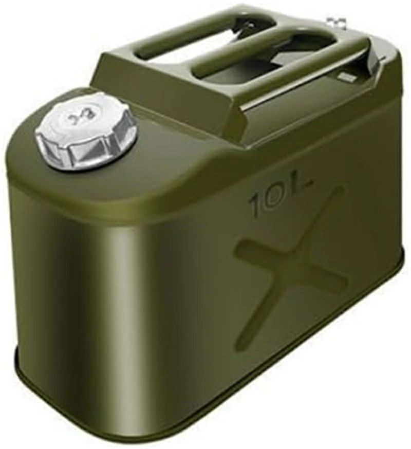 携行缶 軽油缶 給油ノズル付き 10L 燃料タンクフューエルカン 亜鉛メッキ鋼板 帯電防止 エイジング防止..