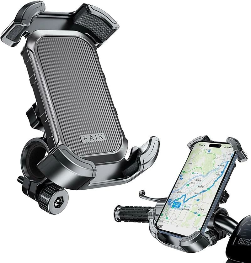 2024新登場 自転車 スマホホルダー 片手操作 自転車用 ロードバイク 携帯ホルダー 落下防止 振動吸収 3..