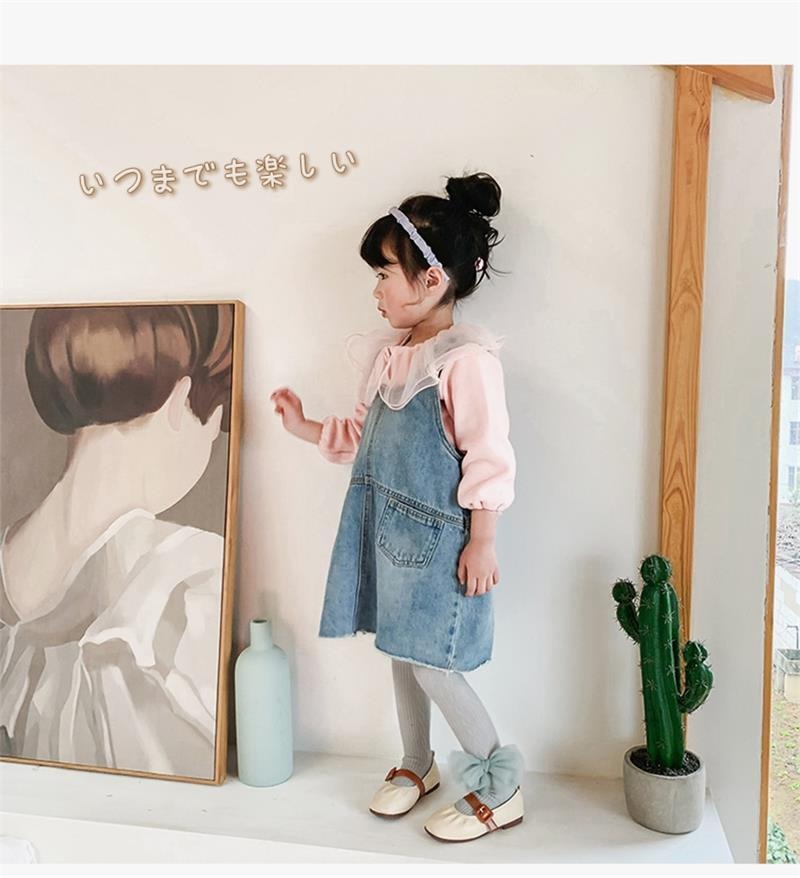 タイツ キッズ　 女の子 ストッキング キッズ タイツ 蝶結び ニットタイツ ジュニ...