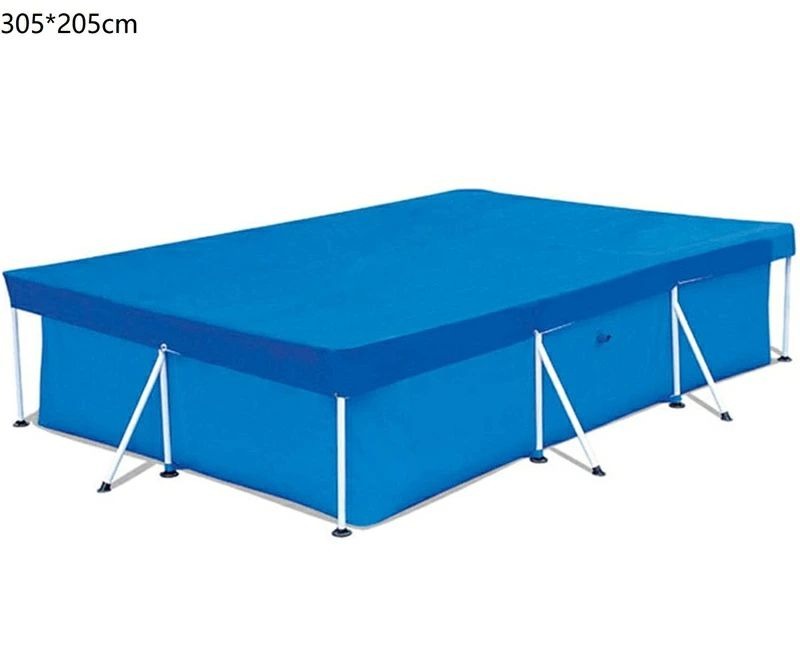 プールカバー プールカバー 耐紫外線 防水 フレームプールカバー 折りたたみ プールマット 防水シート 簡単に移動 ポリエステル素材製 防水 305*205cm