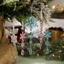 クリスマス オーナメント 5点セット クリスマス 飾り アクリル 透明 クリスマスツリー 吊り下げ 雪の結晶 ドロップ つらら 氷柱 糸付き ツリー オーナメント パーティー 壁掛け 玄関