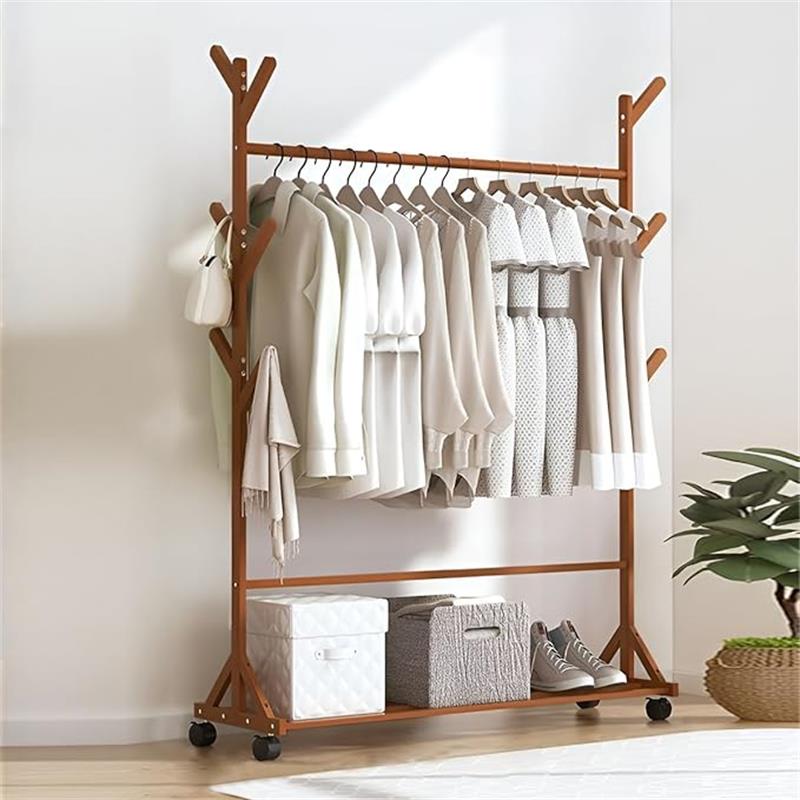 ハンガーラック ハンガーラック木製 自立型 物干しスタンド コート掛け 洋服ハンガー 衣類収納 布団 コートラック 洋服ハンガー 木製 物干しスタンド コート掛け 頑丈 耐久 省スペース 組立簡単