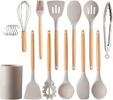 キッチンツール セット 調理器具 12点セット 一人暮らし 台所用品 新居祝い プレゼント 母の日プレゼント 耐熱 耐久性 木製ハンドル 和洋中料理に適用 抗菌...