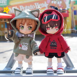 全2色 オビツ11 ドール 人形 服 衣装 アウター パーカー ねこ アウトフィット オビツ 11cm ob11 ねんどろいど オビツろいど 人形服 人形用服