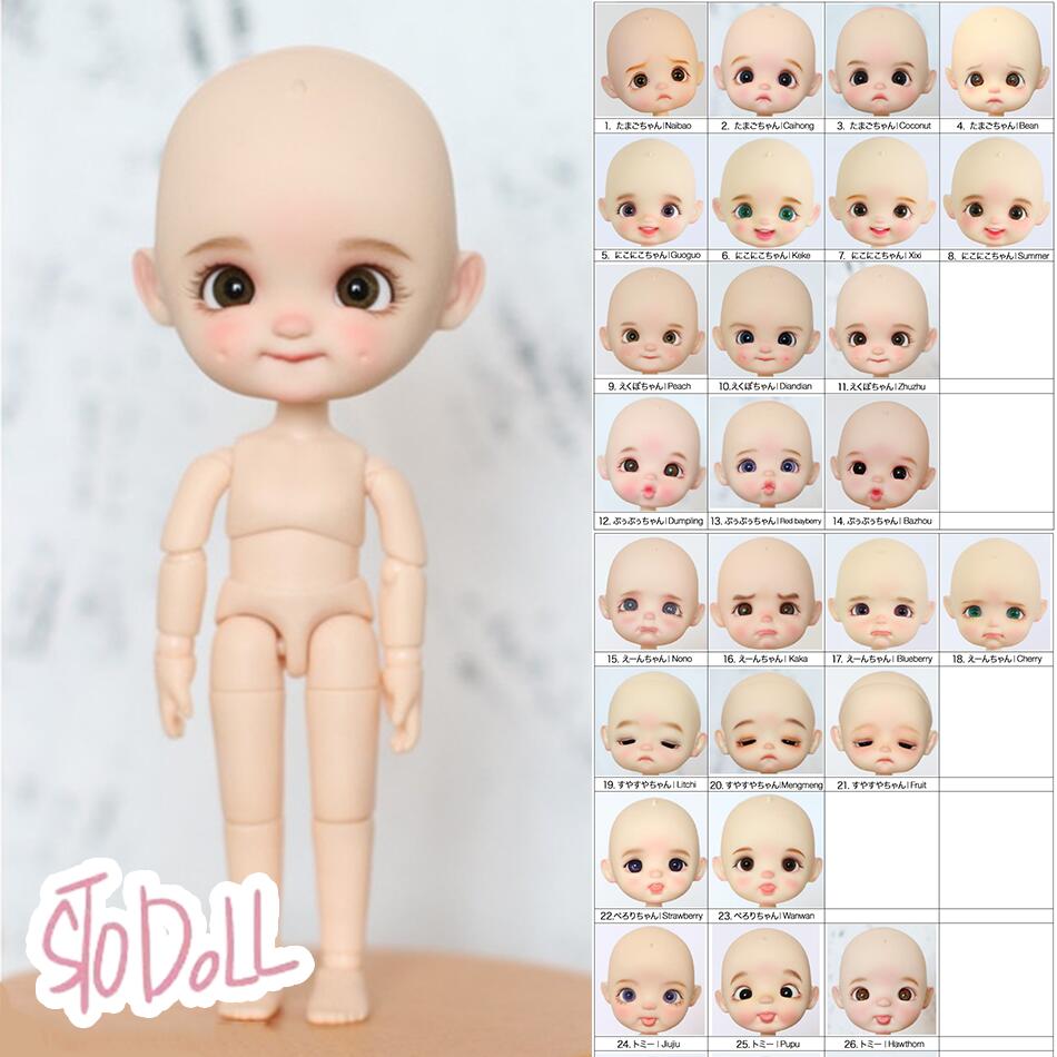 STO DOLL セミオーダー ドール本体 ドール 人形 本体 フルセット 女の子 男の子 球体関節人形 BJD 1/12 ドール本体＋メイク＋アイ 11cm