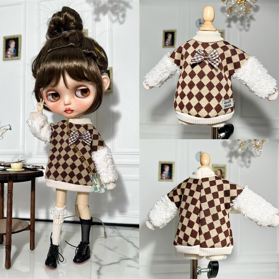 ブライス ネオブライス トップス パッチワーク セーター トレーナー bjd 服 洋服 カスタム ドール アウトフィット