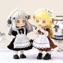 オビツ11 ドール 人形 服 ヴィンテージ メイド ドレス 3点セット ワンピース&エプロン&カチューシャ アウトフィット オビツ 11cm ob11 ねんどろいど オビツろいど 人形服 人形用服 衣装