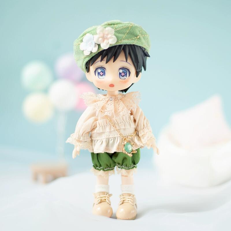 オビツ11 ドール 人形 服 ヨーロピアン 森ガール 4点セット トップス&ボトムス&ハット&バッグ オビツ 11cm ob11 ねんどろいど オビツろいど 人形服 人形用服 衣装