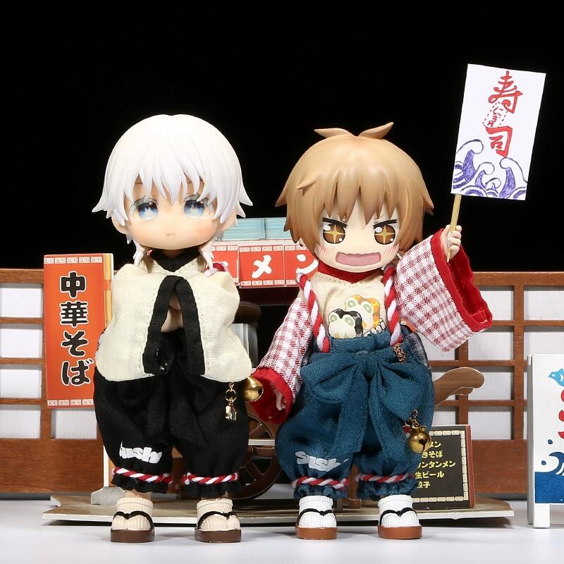 オビツ11 ドール 人形 服 衣装 寿司職人 セット トップス&ボトムス 2点セット アウトフィット オビツ 11cm ob11 ねんどろいど オビツろいど 人形服 人形用服