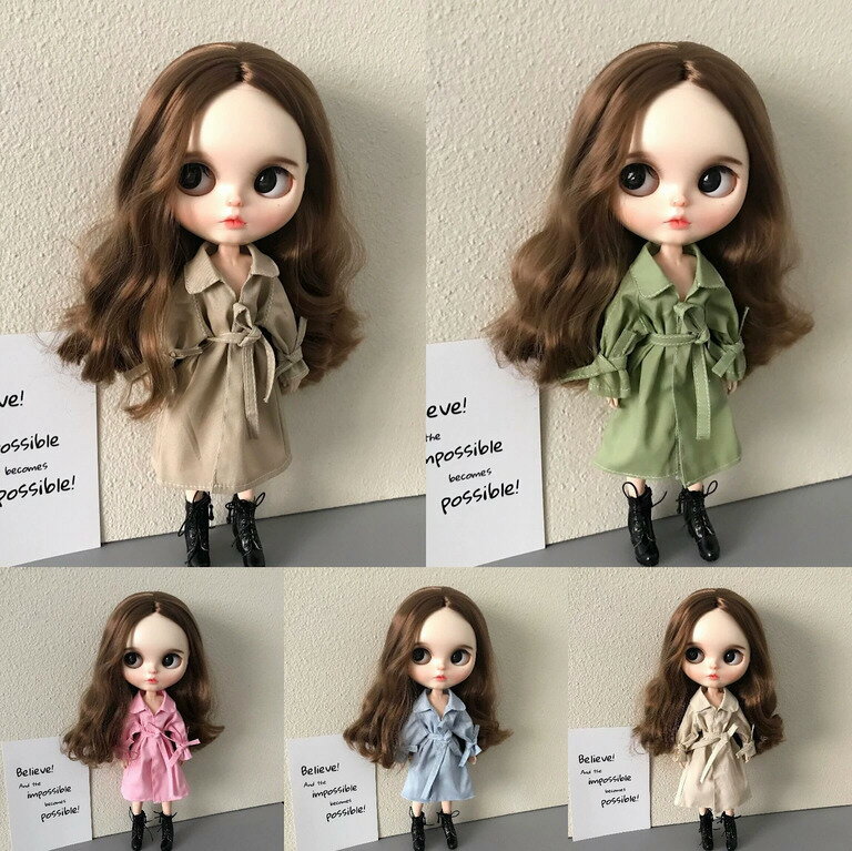 ブライス ネオブライス bjd トレンチコート コート トップス アウター 人形服 衣装 アウトフィット 人形 服 洋服 ドール カスタム