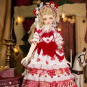【サイズオーダー可】ロリータ ドール 球体関節人形 BJD 1/3 1/4 1/6 ブライス スーパードルフィー 服 アウトフィット ヴィンテージ ストロベリー...