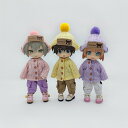 オビツ11 ドール 人形 服 衣装 ウール 帽子 毛糸 ニット パステル トップス&ハット 2点セット カーディガン アウター アウトフィット オビツ 11cm...