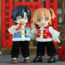 オビツ11 ドール 人形 服 衣装 新年 中華風 中国新年服 拜年服 漢服 中国伝統服 トップス&ボトム&ベスト&ネックレス 4点セット アウトフィット オビツ...