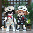 オビツ11 ドール 人形 服 衣装 ホリディ トラベル スーツ バックパック カジュアル シャツ&つなぎ&リュック&スカーフ&ハット 5点セット アウトフィット...