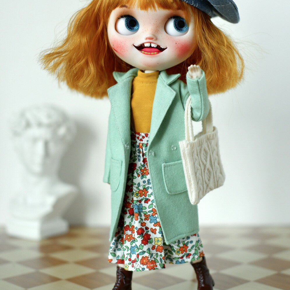 ブライス ネオブライス bjd レトロ ウールコート トップス アウター 人形服 衣装 アウトフィット 人形 服 洋服 ドール カスタム
