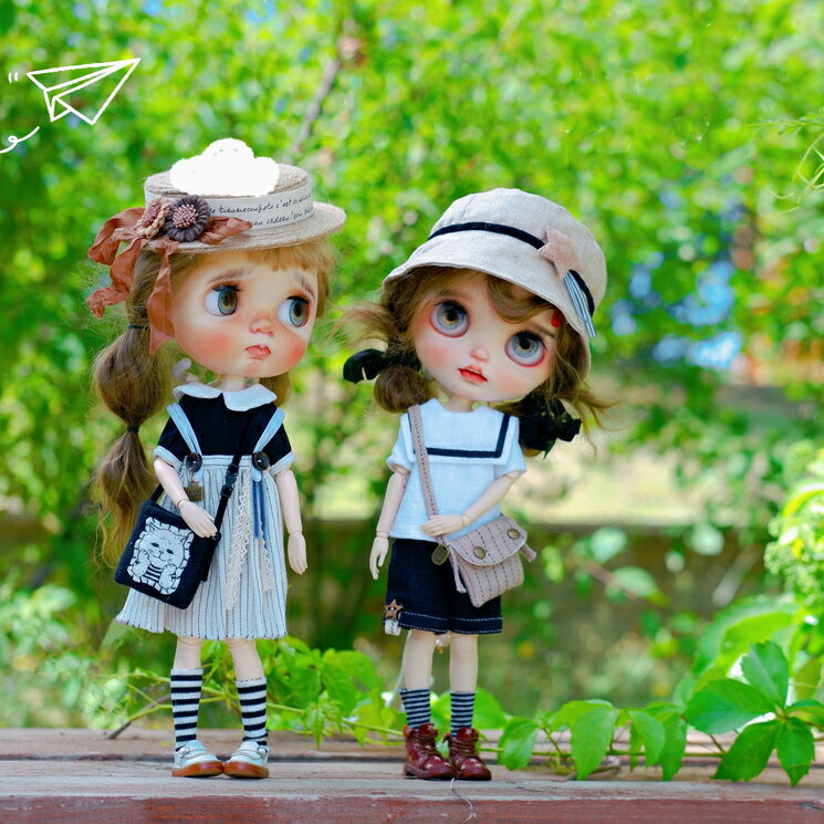 ブライス ネオブライス blythe 夏のアウトドアルック オビツ24 人形服 衣装 アウトフィット 人形 服 洋服 ドール カスタム