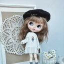 ブライス ネオブライス blythe ブラック&ホワイトのクラシカルスタイル オビツ24 人形服 衣装 アウトフィット 人形 服 洋服 ドール カスタム