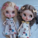 ブライス ネオブライス blythe ポップ ワンピース ホワイト&キュートセット ワンピース&ソックス&ヘアピン 3点セット 作家様 ドレス アクセサリー bjd 人形服 衣装 アウトフィット 人形 服 洋服 ドール カスタム