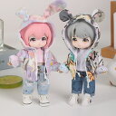 オビツ11 ドール 人形 服 衣装 うさ耳フード アウター コート ジャンパー フード付き パーカー トップス アウトフィット オビツ 11cm ob11 ねん...