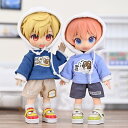 オビツ11 ドール 人形 服 衣装 パーカー アニマル トップス&ボトムス 2点セット アウトフィット オビツ 11cm ob11 ねんどろいど オビツろいど ...