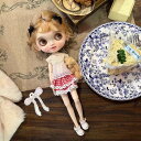 ブライス ネオブライス blythe 苺ミルフィーユスカート 2点セット トップス&フリルスカート おしゃれ かわいい オビツ24 人形服 衣装 アウトフィット...