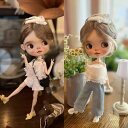 ブライス ネオブライス blythe リラックスデイのナチュラルコーデ トップス&ショートパンツ ネックレス おしゃれ かわいい オビツ24 人形服 衣装 アウトフィット 人形 服 洋服 ドール カスタム